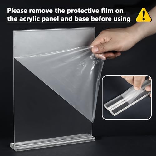 MaxGear Acrylic Sign Holder 8.5" x 11" Double Sided Display Stand, 2 Pack