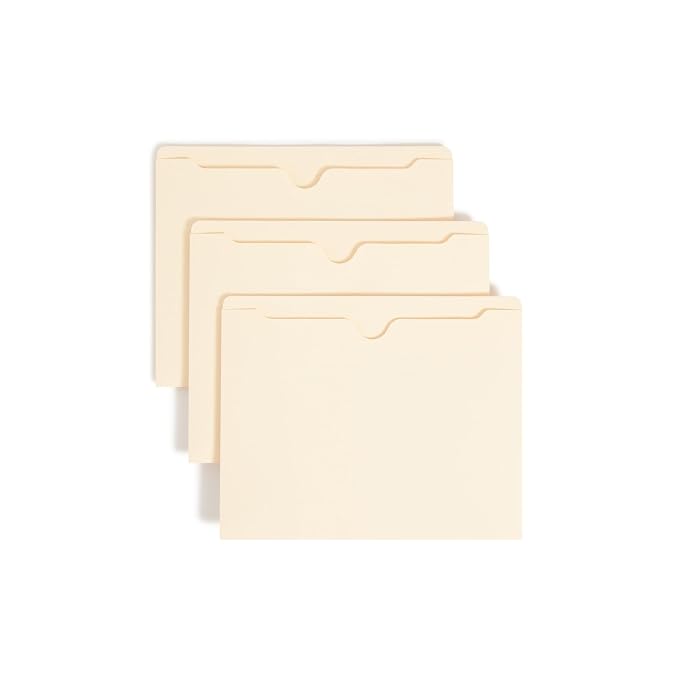 Smead File Jacket, Reinforced Straight-Cut Tab, Flat-No Expansion, Letter Size by SMEAD