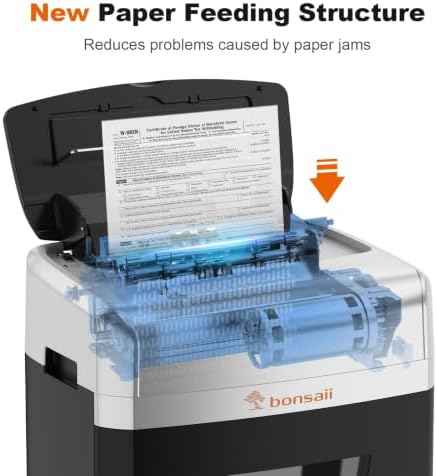 Bonsaii 120-Sheet Autofeed Micro-Cut 30-Min Run Heavy Duty Paper Shredder