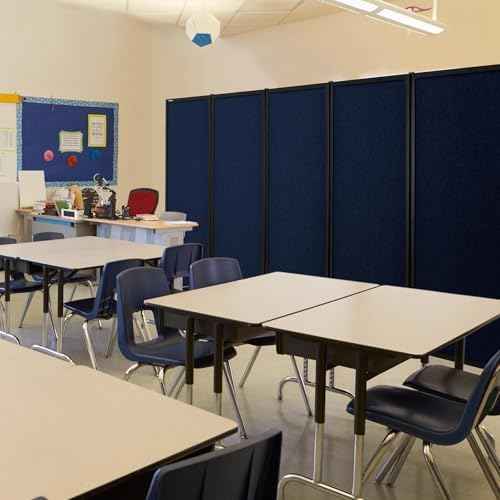 Room Partition 2.0 Upgrade Version,6'L* 6'7"H,3 Panel,Blue