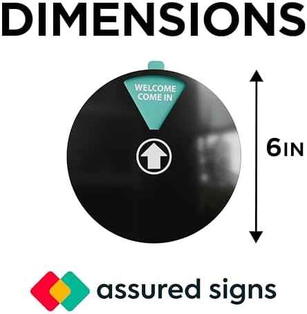 ASSURED SIGNS Office Door Sign 6 Inch - Rotating Wheel - 2 Pack