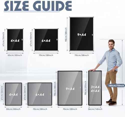 38x28 in Enclosed Bulletin Board Locking Display Case, Grey Felt