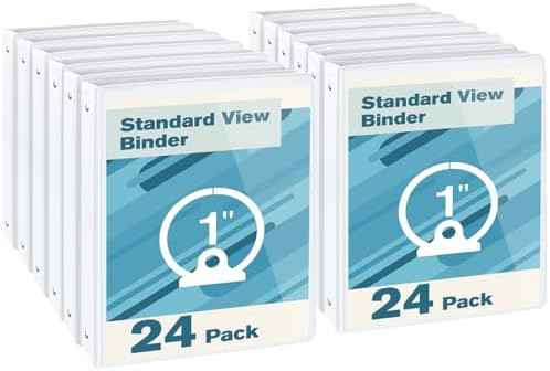 CIXILDTS 1-inch Round Ring Binder with 150+ Paper Capacity, White