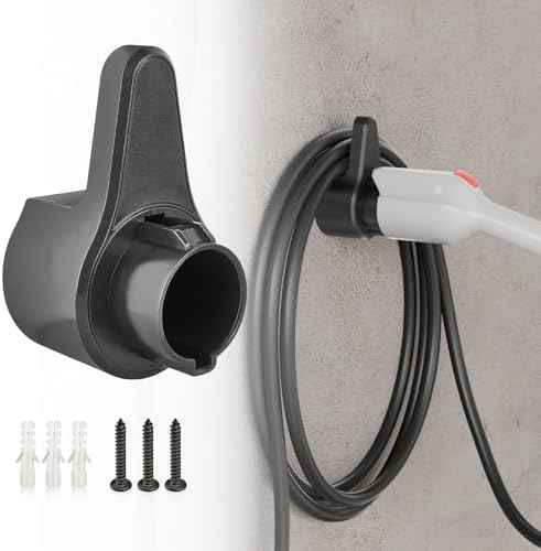 Anina EV Charger Holder for SAE J1772 Connector, Electric Vehicle Charging Nozzle Holster Dock Wall Mount, Electric Car Cable Organizer Compatible with Ford BMW Nissan Audi for Outdoor Indoor