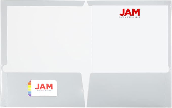 JAM PAPER Laminated Two Pocket Glossy School Folders - Image 2