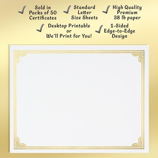 PaperDirect Gold on White Classic Specialty Certificates, 8½ x11, Foil Accents - Image 5