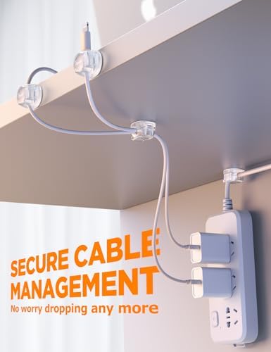 12Pack Cable Clips - Chfeila Latest Dual Spring Cord Organizer with