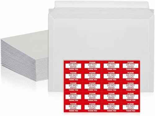 50 Pack 9.5 x 12.5 Inches Rigid Mailers – Self Adhesive Cardboard Envelopes