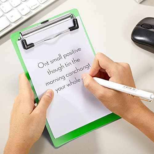 Epakh 20 Pcs Mini Clipboards 4.7x7.3 Inch, Plastic with Metal Clip A6