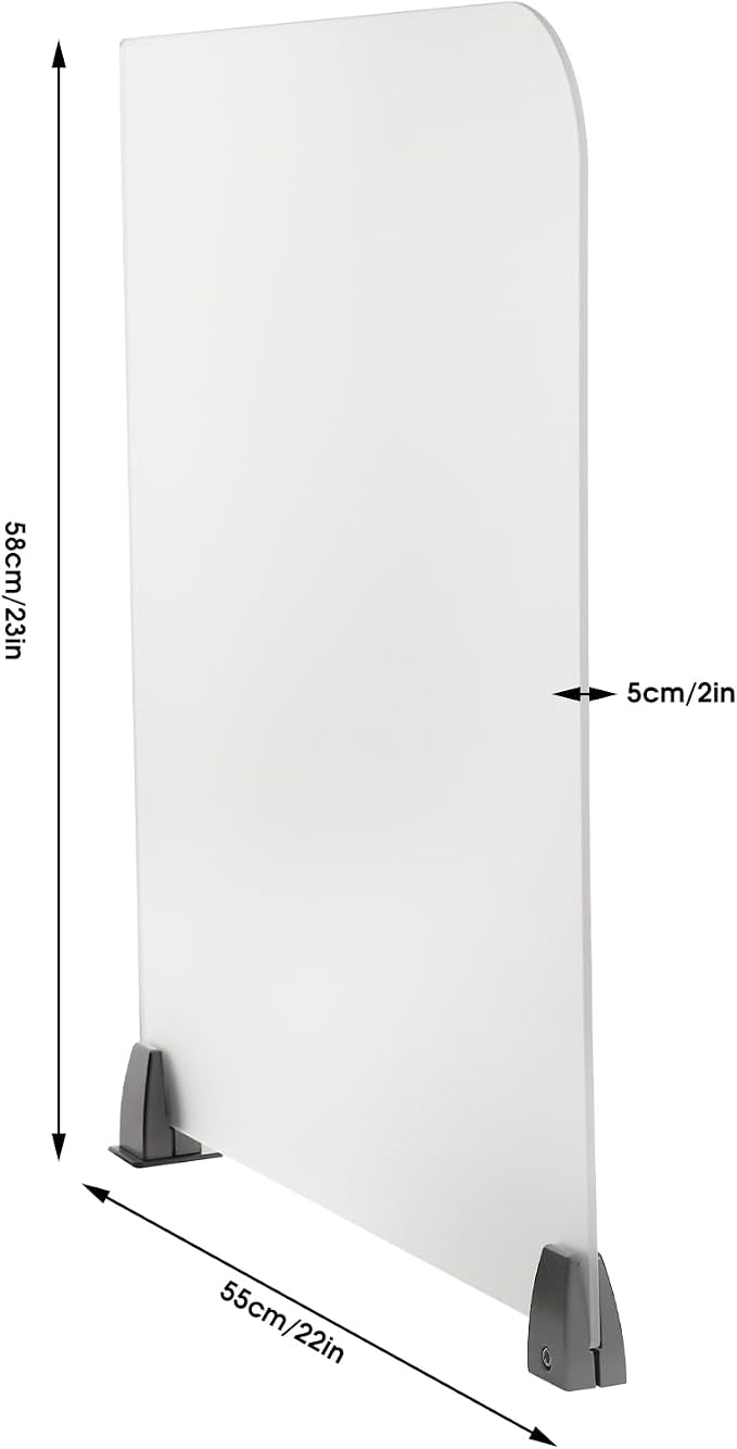 2 Pack Clamp-on Desk Privacy Panels, Frosted Acrylic Desk Dividers - Image 3