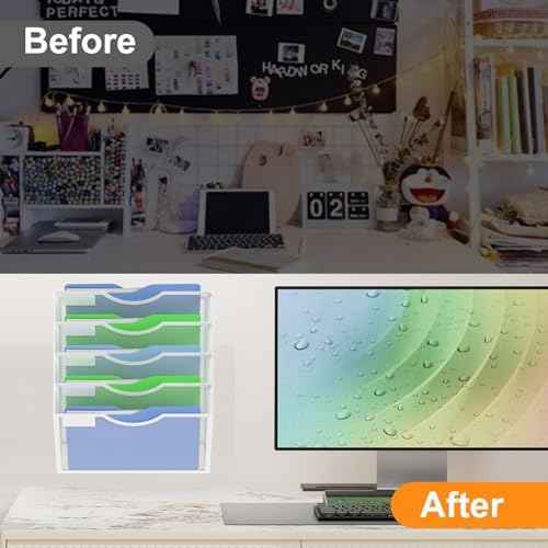 Kuntine.B Wall File Organizer Office Hanging Magazine Holder Wall File