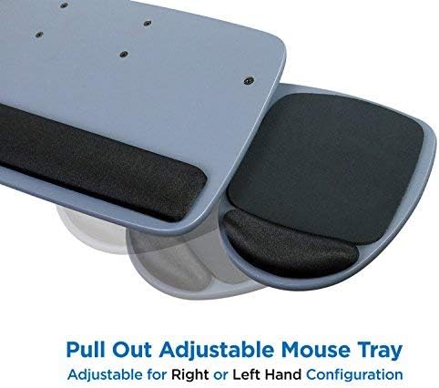 Mount-It! Under Desk Keyboard Tray, Adjustable Keyboard and Mouse Drawer - Image 7