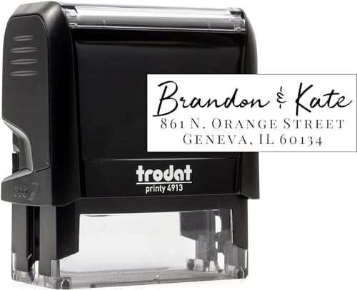 Personalized Self Inking Address Stamp Custom Return Address Stamp for Envelopes, Mail & Wedding Invitations, Custom Address Stamper