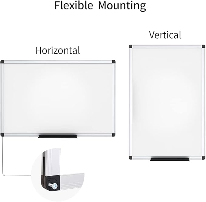 VIZ-PRO Magnetic Whiteboard/Dry Erase Board, 48 X 24 Inches, Includes 1 Eraser - Image 2