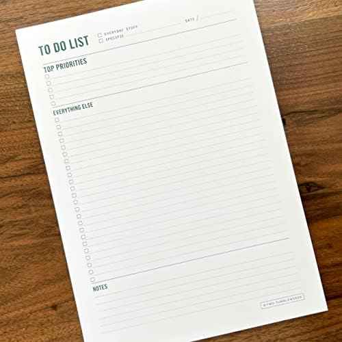 To Do List Notepad - Daily Task Planner, Checklist, and Organizer - Planner pad for work and school productivity - 7 x 10" - 50 Sheets