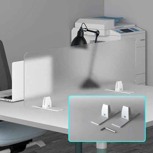 Divider Privacy Panels Acrylic Partitions with Clips Screen Portable Panel,Acrylic Free Standing Screen Privacy Desk Divider