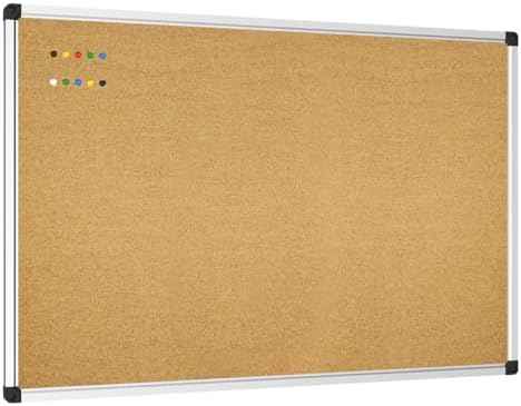 XBoard Cork Board 36 x 24 inches, Notice Cork Bulletin Board