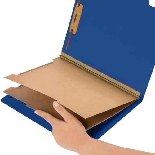Blue Summit Supplies 30 Classification Folders, 2 Divider, Dark Blue