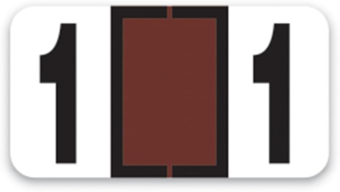 File Right Number Labels Roll – Color-Coded Numeric Filing Labels, 1-5/8" × by Unknown