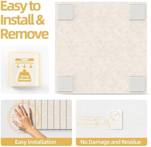 Large Cork Board for Walls 12 Pack Bulletin Board with 60 Adhesive Tabs