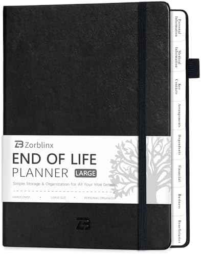 End of Life Planner B5 with Tabs - "I'm Dead Now" Affairs Organizer & Estate Planning Workbook for Seniors: Sorry It's Your Problem Now Death Planner for Final Arrangements & Funeral Wishes, Black