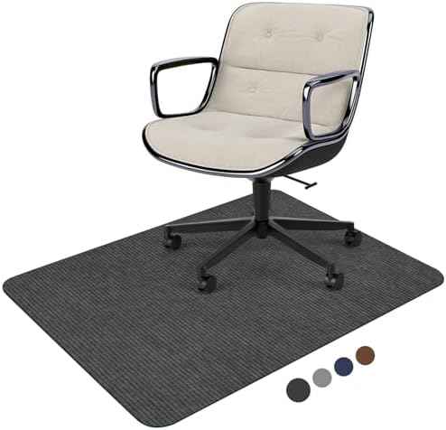 Placoot Office Chair Mat for Hardwood Floor, 55"x35" Computer Chair Rug, Under Desk Mat, Large Anti-Slip Floor Protector for Home Office
