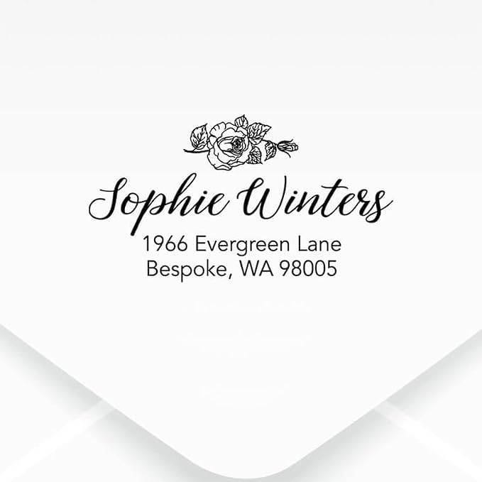 Custom Floral Address Stamp | Choose from 12 Designs | Multiple Ink Color - Image 2