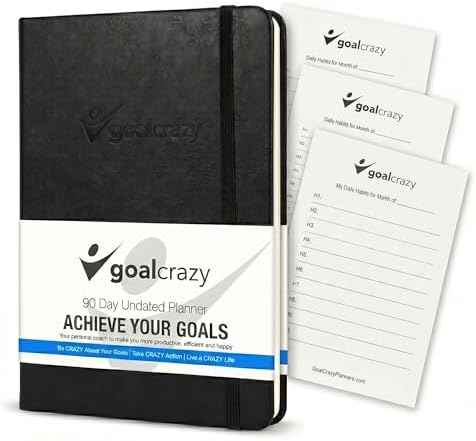 Goal Crazy Undated Planner – 90 Day Guided Journal & Productivity