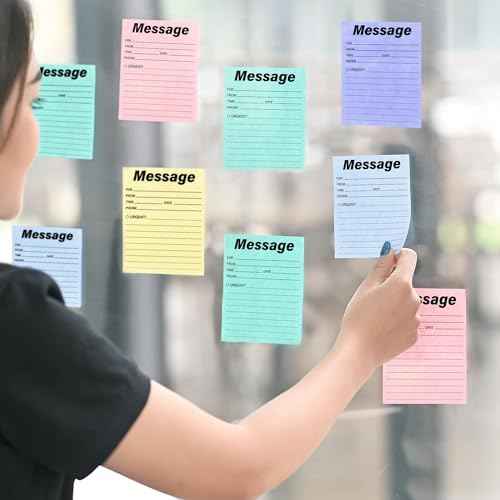 9 Pcs Phone Message Sticky Notes 5 X 3.94inch Assorted Neon Colors