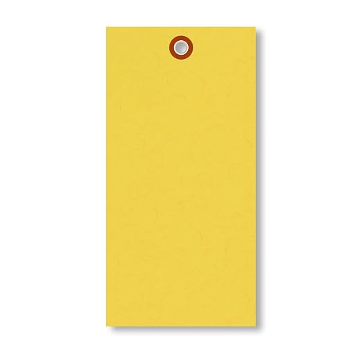 SmartSign 6.25 x 3.125 inch “Yellow” Blank Tyvek Shipping Tags by SmartSign
