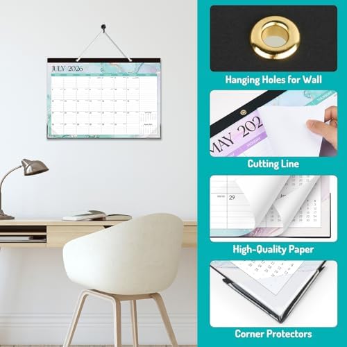 Forvencer Desk Calendar 2026-2027, 21 Months Calendar Apr 2026 to Dec 2027