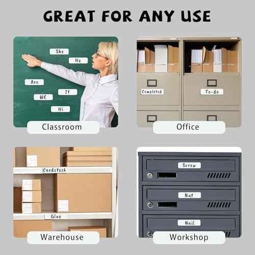 50Pcs Magnetic Dry Erase Labels Whiteboard Magnets Size 3.2"x1.2" Name Tags