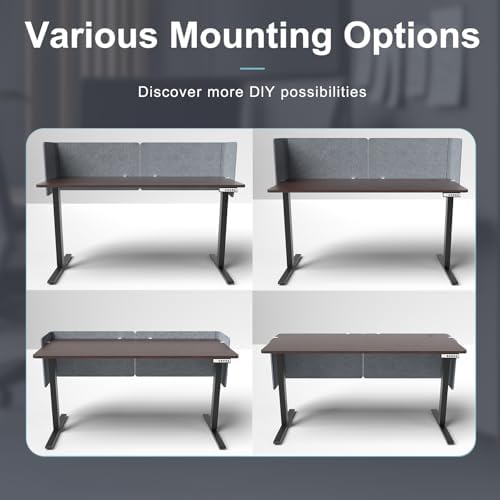 Desk Privacy Panel,2PCS L-Shaped Clamp-On Office Desk Divider,47.2" x 15.7"