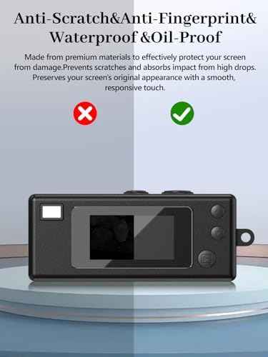 2-Pack Screen Protector for Kodak Charmera Keychain Camera, 9H Hardness Tempered Glass, Anti-Fingerprint,Anti-Scratch, Easily Installation, HD Clear