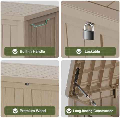 150 Gallon Outdoor Deck Box Waterproof, Large Storage Box for Patio, Resin Storage Bench Lockable for Garden Tools, Package Delivery, Grey
