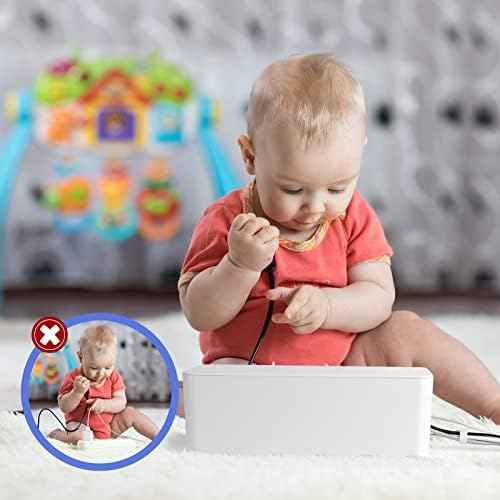 3 Pack Cable Organizer Box, Cable Management Box for Surge Protector
