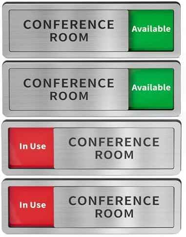 2 Pack Conference Room Office Door Signs Do Not Disturb, In