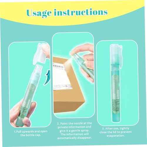 4PCS Thermal Paper Eraser Spray 10ml Quick Dry White Out Liquid with Lid Portable Correction Fluid for Documents, Labels, Packages, Shipping Addresses