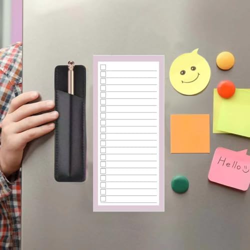 6 Pack Magnetic Notepads with Magnetic Pen Holder