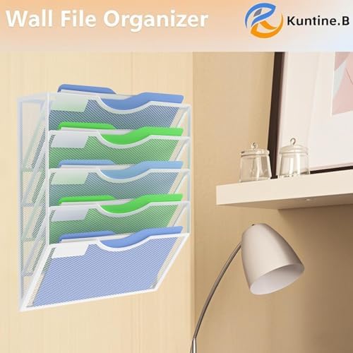 Kuntine.B Wall File Organizer Office Hanging Magazine Holder Wall File