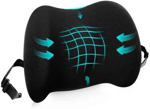 Lumbar Support Pillow for Office Chair, Memory Foam Car Back Cushion