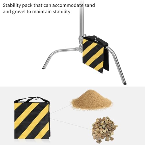 C Stand with Boom Arm,10.8FT Heavy Duty C Stand with Wheels Carrying Bag
