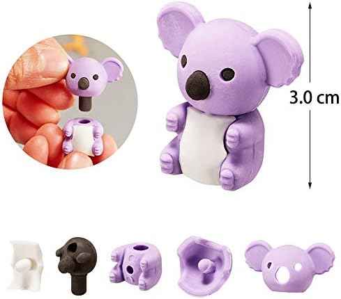 URSKYTOUS 35Pcs Animal Erasers Desk Pets for Kids,Classroom Prizes