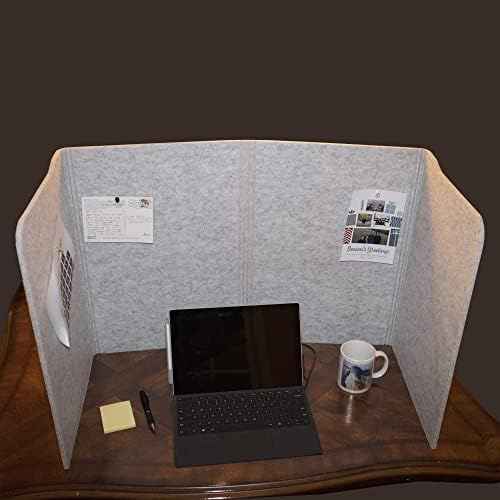 Practical products Portable Acoustic Divider - Home Office freestanding-Computer Desk (Small Grey)