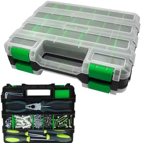 Tools Organizer Box Small Parts Storage Box 50-Compartment Double Side