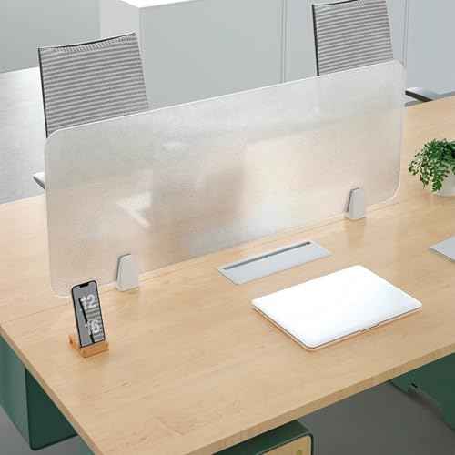 Divider Privacy Panels Acrylic Partitions with Clips Screen Portable Panel,Acrylic Free Standing Privacy Screen, Desk Divider Portable Cubicle Panel for Work，Ho