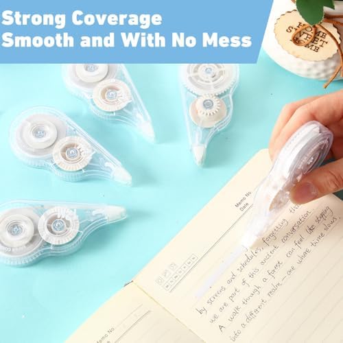 AmazingSpark 30 Pcs Correction Tape Bulk 39.4 ft White Bulk, Clear