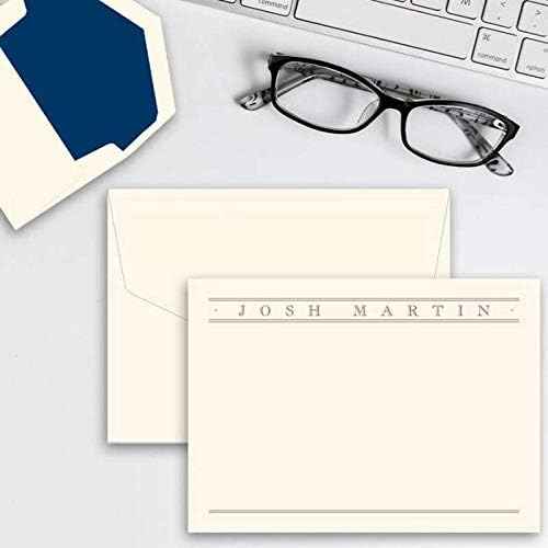 Caslon Design Flat Cards - Raised Ink Stationery