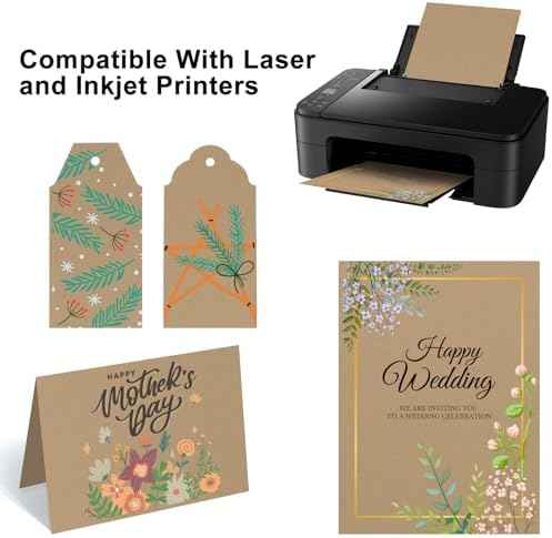 100 Sheets Brown Cardstock Printer Paper 8.5x11, 92lb Brown Cardstock