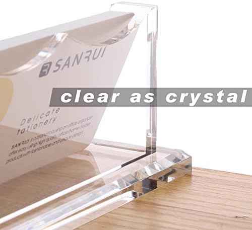 SANRUI Acrylic Business Card Holder, Clear Desk Card Display Stand 1 Slot